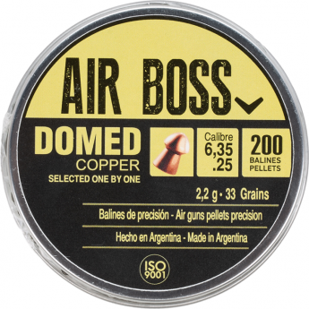 Пуля пневматическая APOLO AIR BOSS DOMED 6,35мм, 2,2гр (200 шт.)
